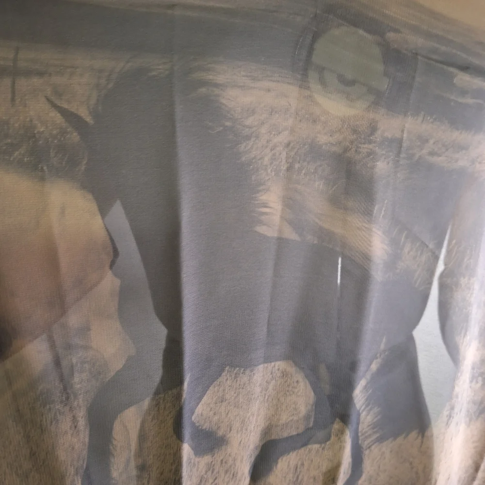 Elegant Tan and Black Scarf With Horses. 59